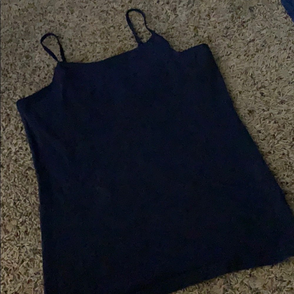 Navy blue strap shirt